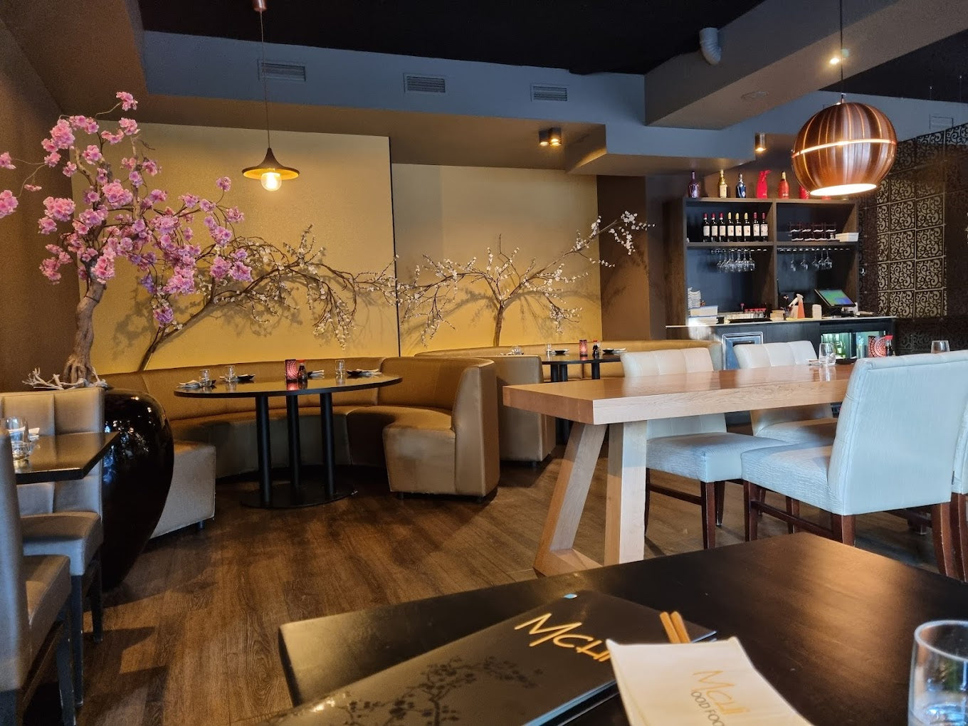 Horecabank Rond RB-05 – doorgestoffeerd