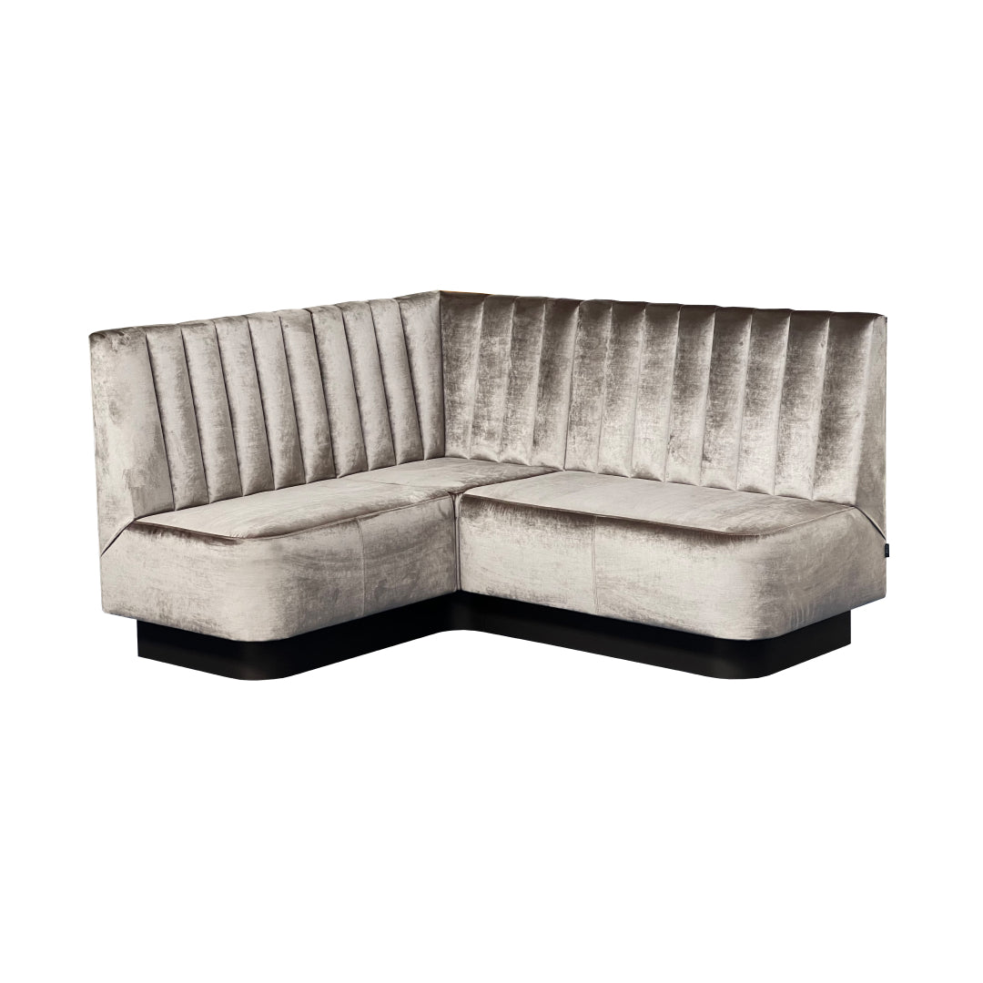 Horecabank LB-02 – L-vormige Maatwerk Horecabank met Verticale Banen