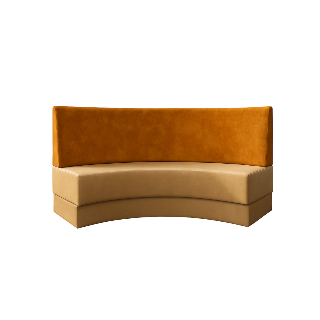 Horecabank Rond RB-08 – met gestoffeerde onderbak