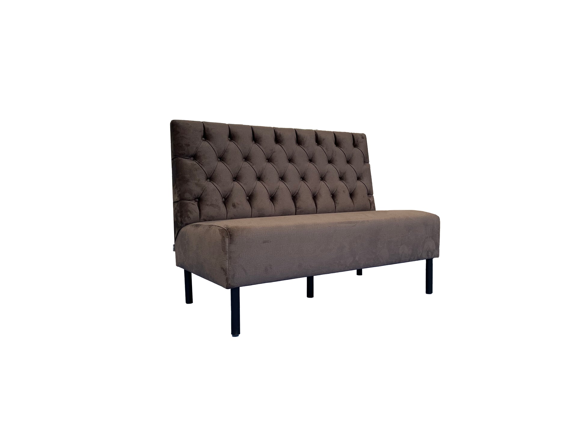 Horecabank MB-33 – Donkerbruine Gecapitonneerde Horecabank