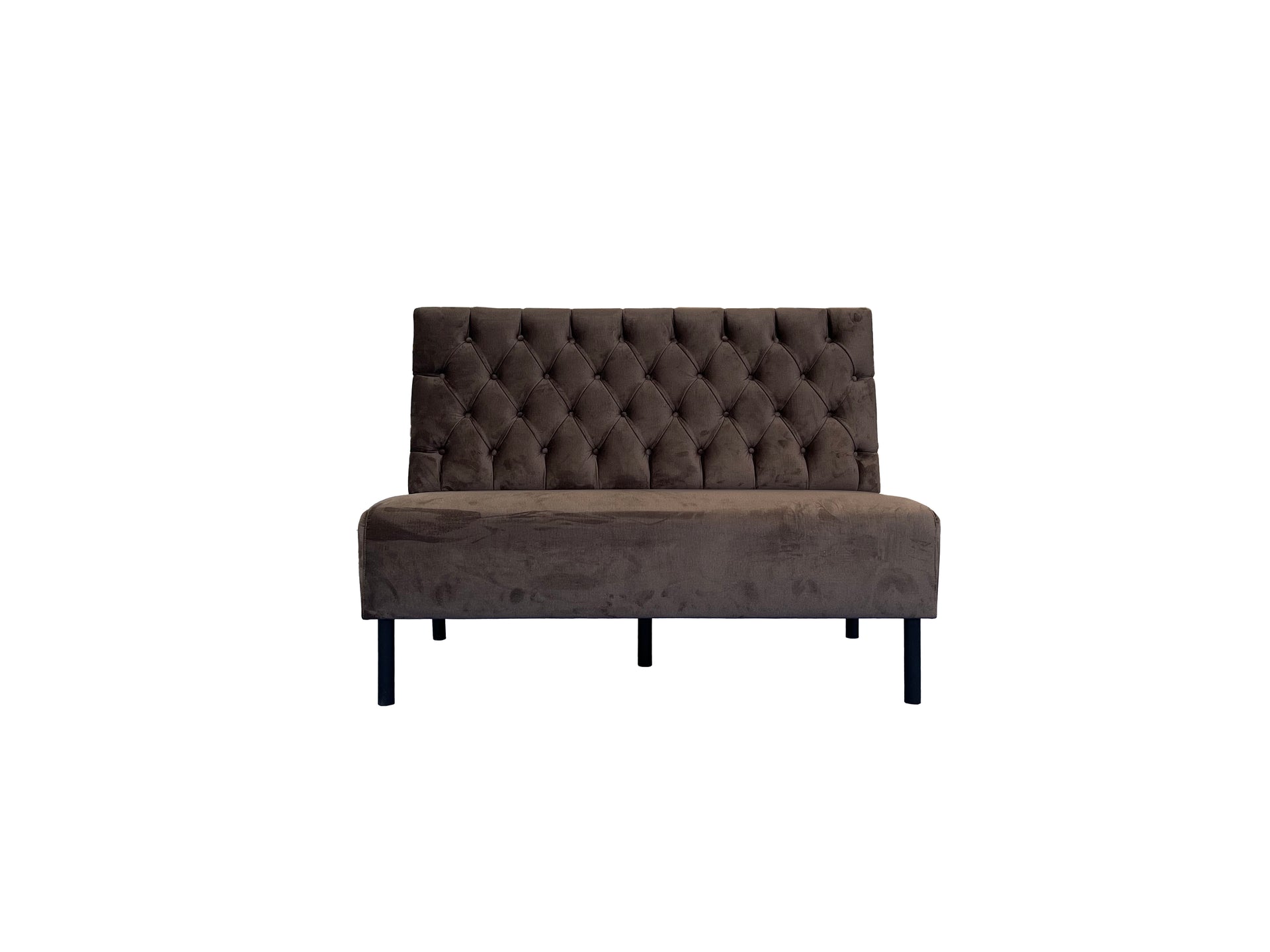 Horecabank MB-33 – Donkerbruine Gecapitonneerde Horecabank
