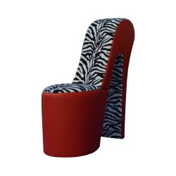 Hakstoel Zebraprint - Rood