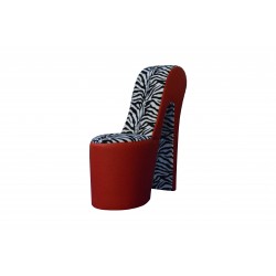 Hakstoel Zebraprint - Rood