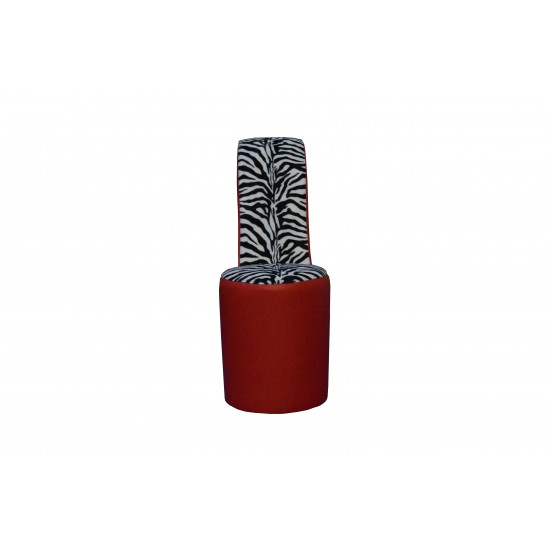 Hakstoel Zebraprint - Rood